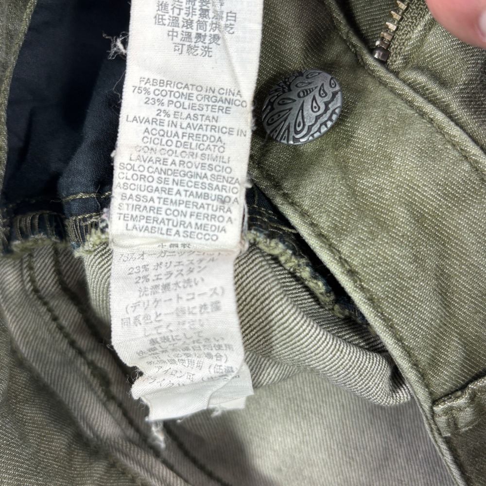 Prana Jeans Womens 4/27 Olive Green Slim Straight Leg Stretch Denim Pants - Picture 11 of 11